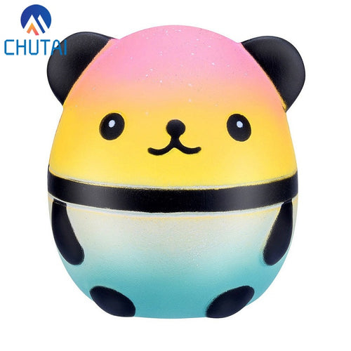 Kawaii Jumbo Galaxy Panda Bear Egg Squishy Slow Rising Squeeze Toys Soft Stretchy Scented Stress Relief Toy Kids Grownups Gift